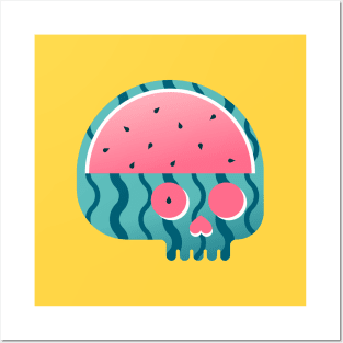 Watermelon Skull Posters and Art